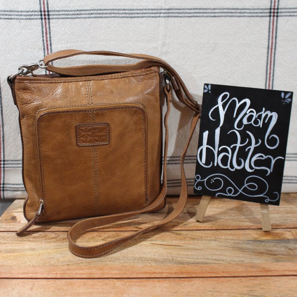 Fossil Brown Leather Crossbody Bag